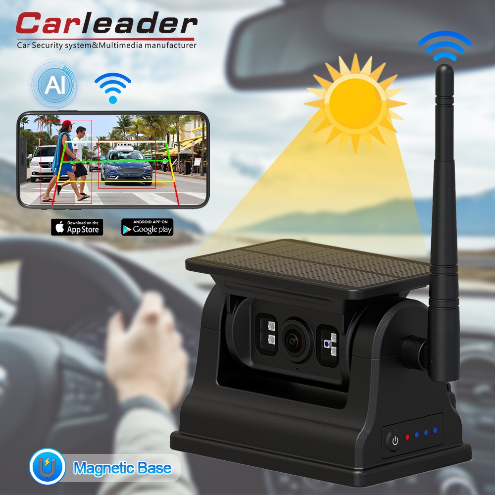 IOS Android এর জন্য Carleader 1080P ম্যাগনেটিক সোলার ওয়াইফাই ওয়্যারলেস আরভি ব্যাকআপ ক্যামেরা IOS Android এর জন্য Carleader 1080P ম্যাগনেটিক সোলার ওয়াইফাই ওয়্যারলেস আরভি ব্যাকআপ ক্যামেরা