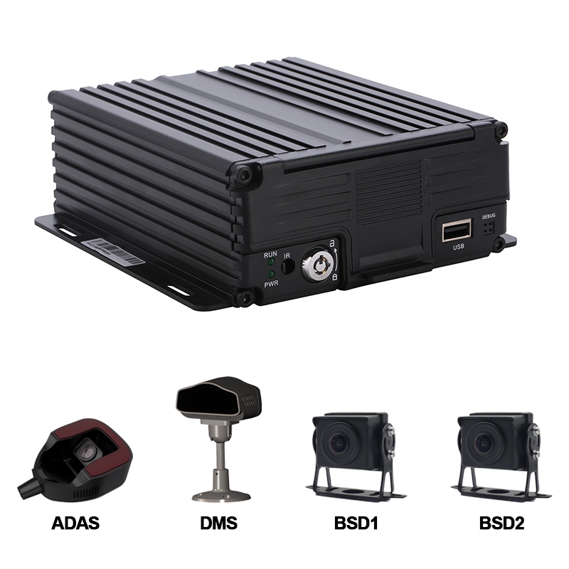 4CH AI HDD মোবাইল DVR সাপোর্ট ADAS+DMS+BSD