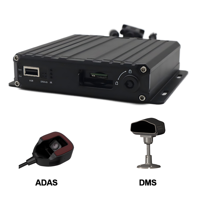 DSM এবং ADAS ক্যামেরা সহ 4CH AI ইন্টেলিজেন্ট মোবাইল DVR